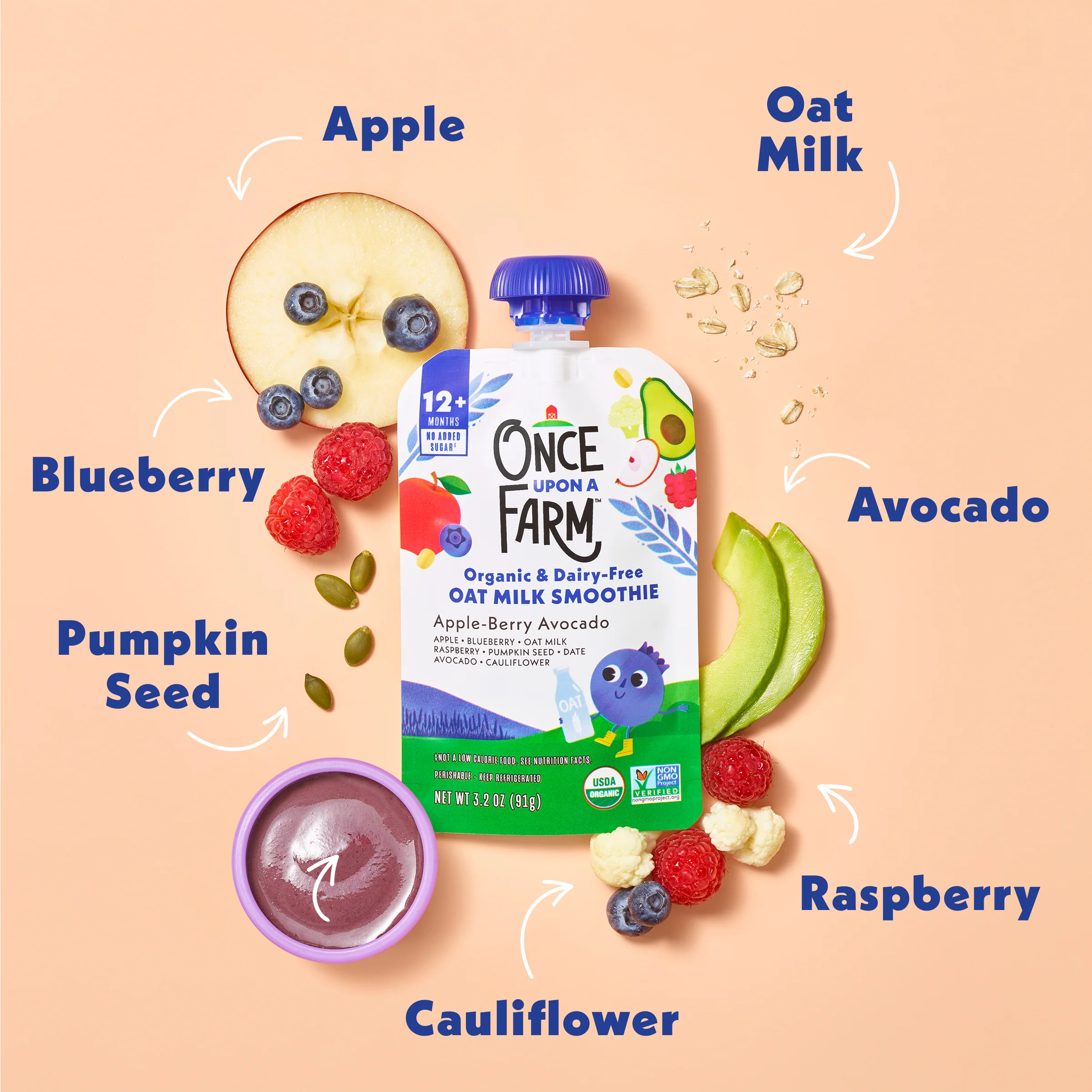 Apple-Berry Avocado Oat Milk Smoothie - Image 3